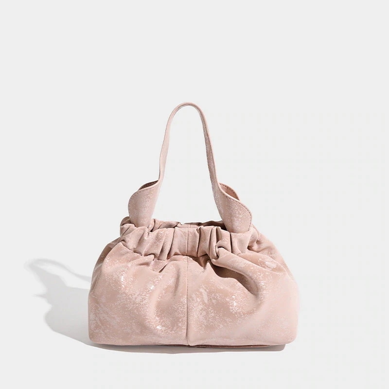 ギャザー 手提げバッグ デザイン感 ハンドバッグ スマホポーチ 化粧ポーチ かたかた掛け 大容量トートバッグ