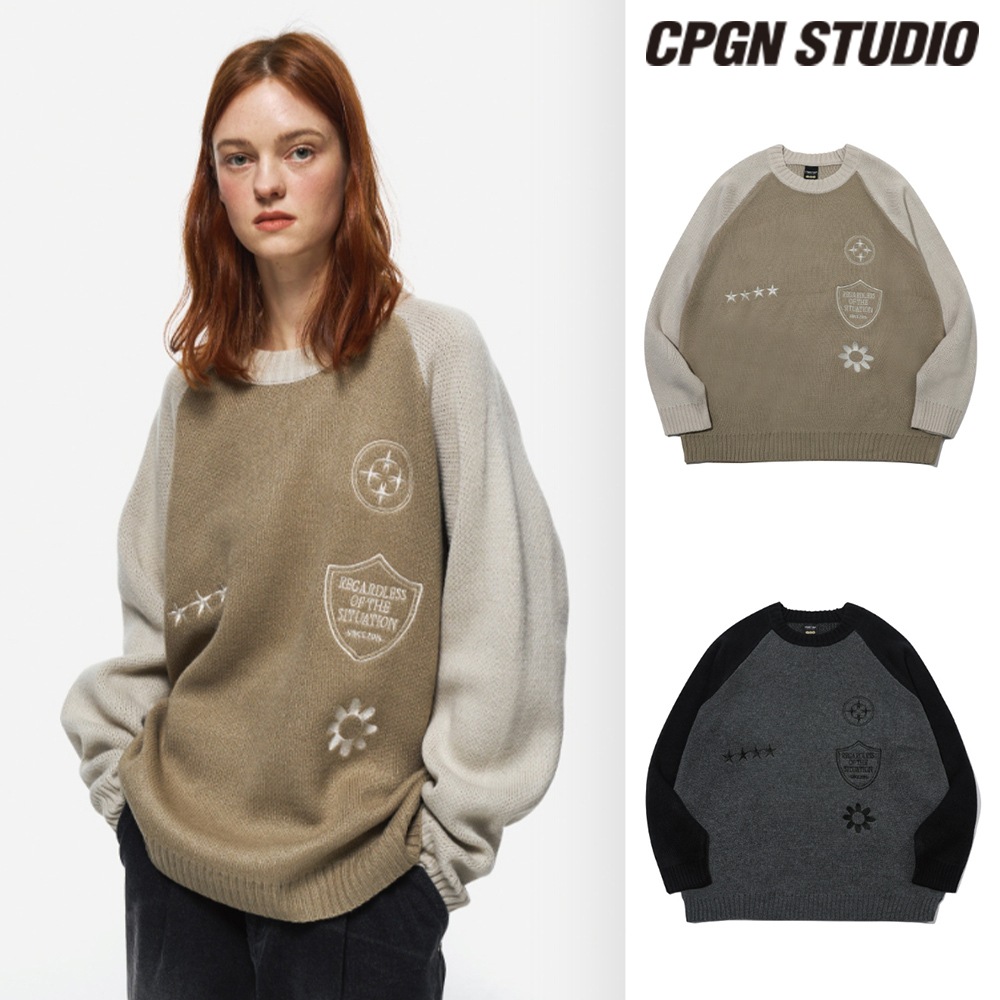 【CPGN STUDIO】 Emblem Mixed Embroidered Sweater