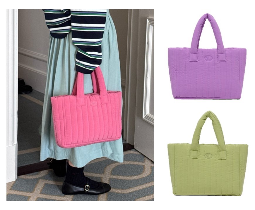 【韓国人気】「2025 SPRING NEW COLOR」パディングバッグ Padding Bag ふわふわ キルティングバッグ トートバッグ「3色展開」