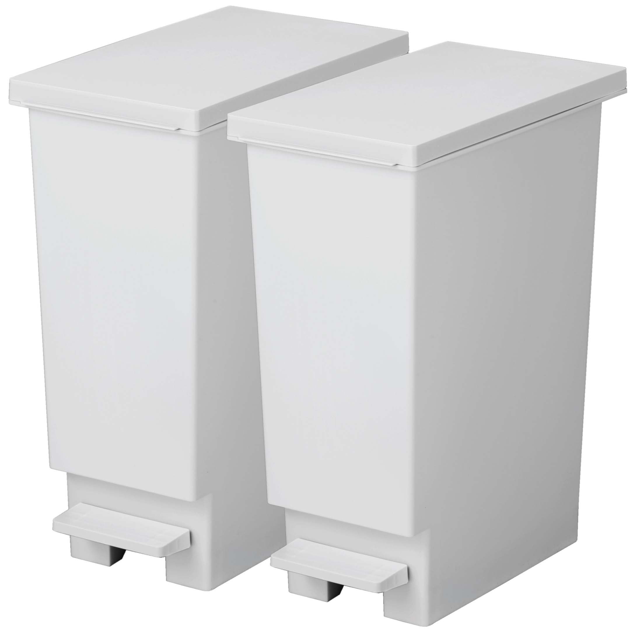 即日発送 新輝合成 トンボ ネオカラー ゴミ箱 スリム 軽いペダルでサッと開く 20リットル 2個セット ホワイトグレー 幅20×奥行35.5×高さ45cm 蓋付き 分別 日本製