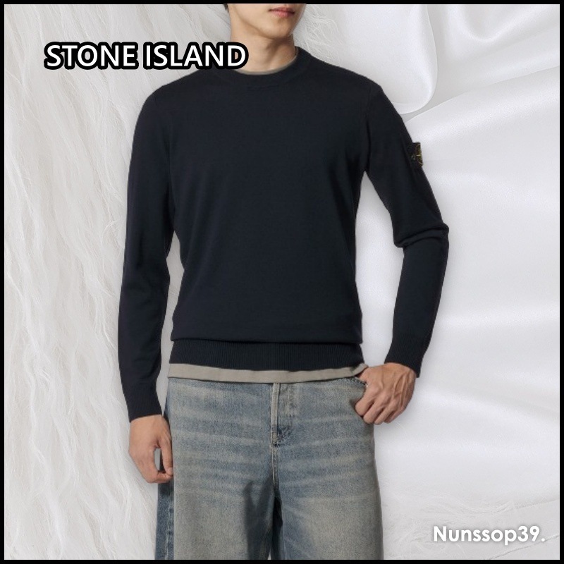 STONE ISLAND メリノウールワッペンニット