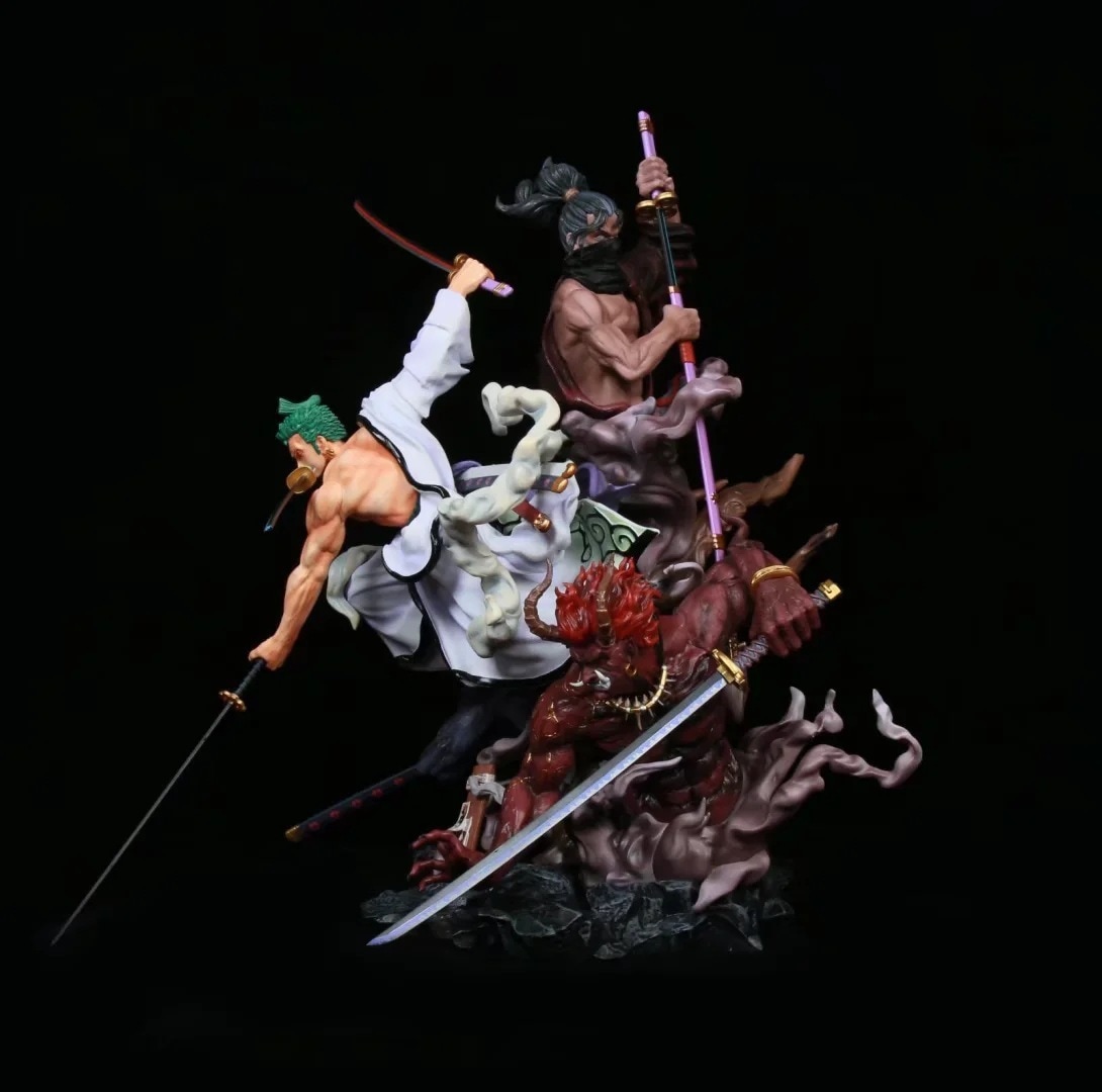 海賊和の国シリーズgk燃風流風鬼神剣豪ソロン像箱入りフィギュア置物