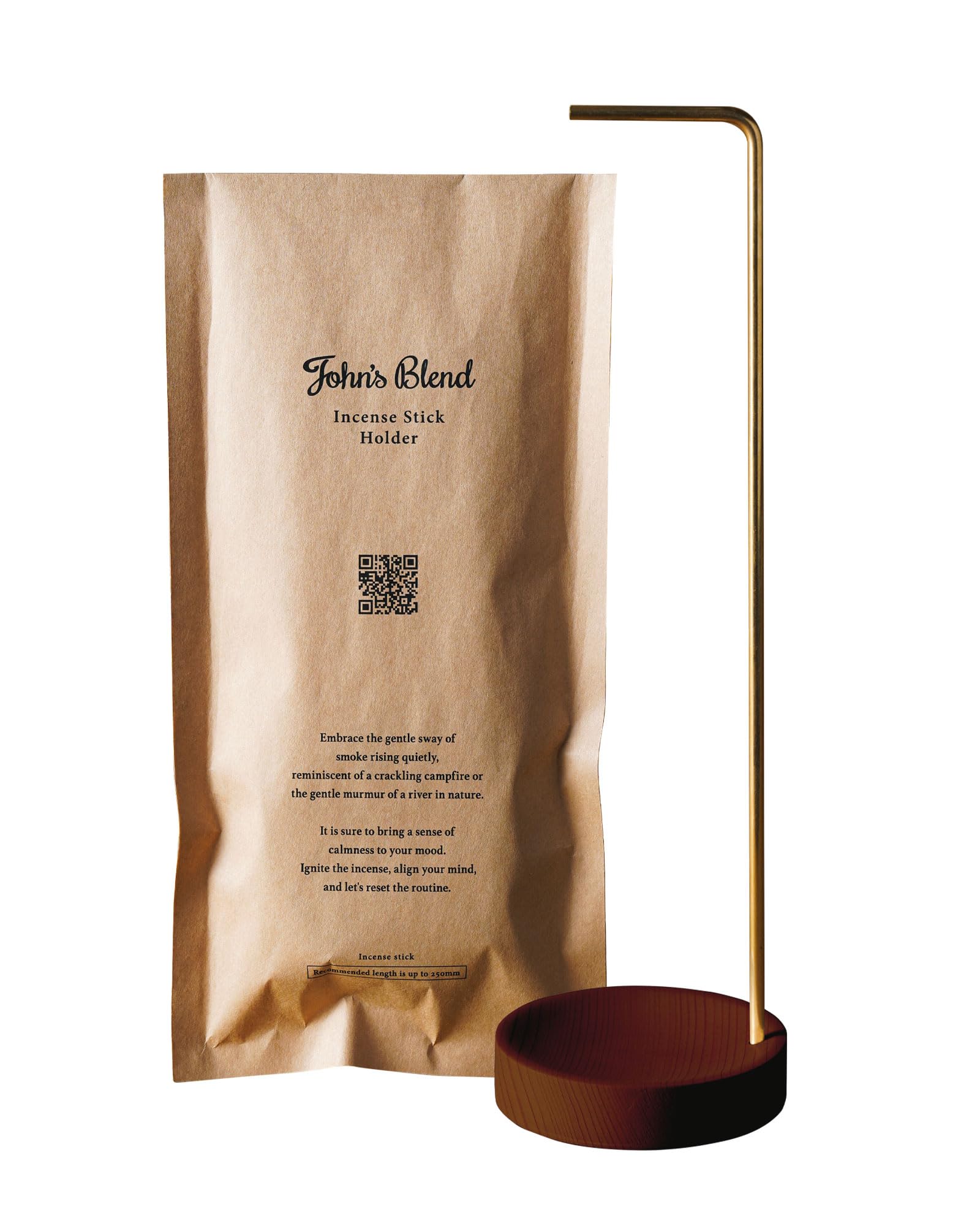 Johns Blend(ジョンズブレンド) お香立て 木製 吊り下げ インセンスホルダー 縦置き 国産ヒノキ使用 OX-JOW-6-1
