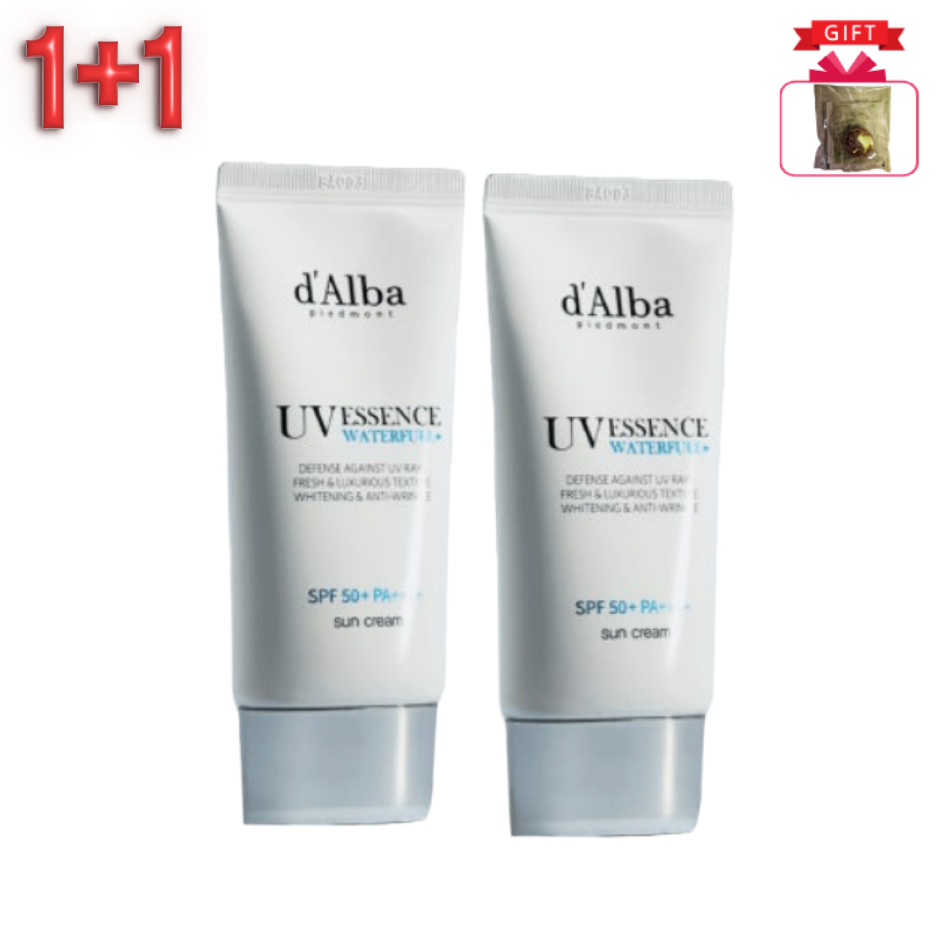 【1+1】 大容量 ヴィーガン ウォータフル エッセンス サンクリーム 50mL×2本【潤いエッセンス・UVカット・軽やか・韓国コスメ・トーンアップ・サンクリーム・ビーガンコスメ・ピンクベース】 4,805円