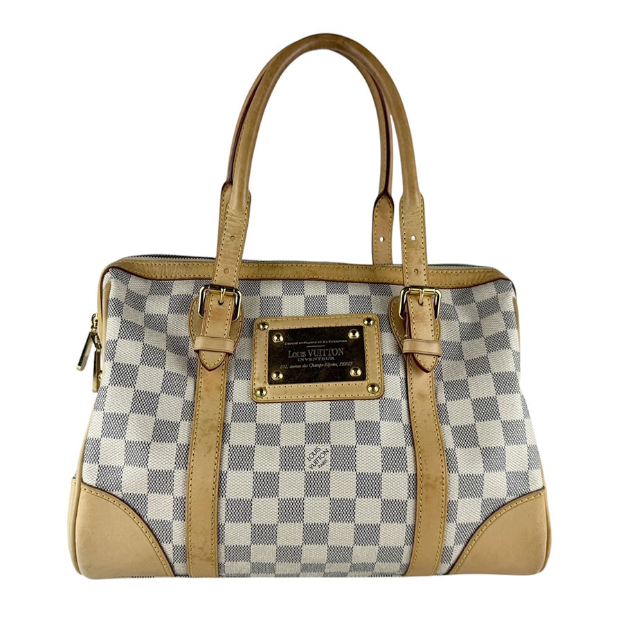 ルイ ヴィトン LOUIS VUITTON ハンドバッグ ダミエ アズール バークレイ ダミエアズールキャンバス アズール ゴールド レディース N52001 z9815