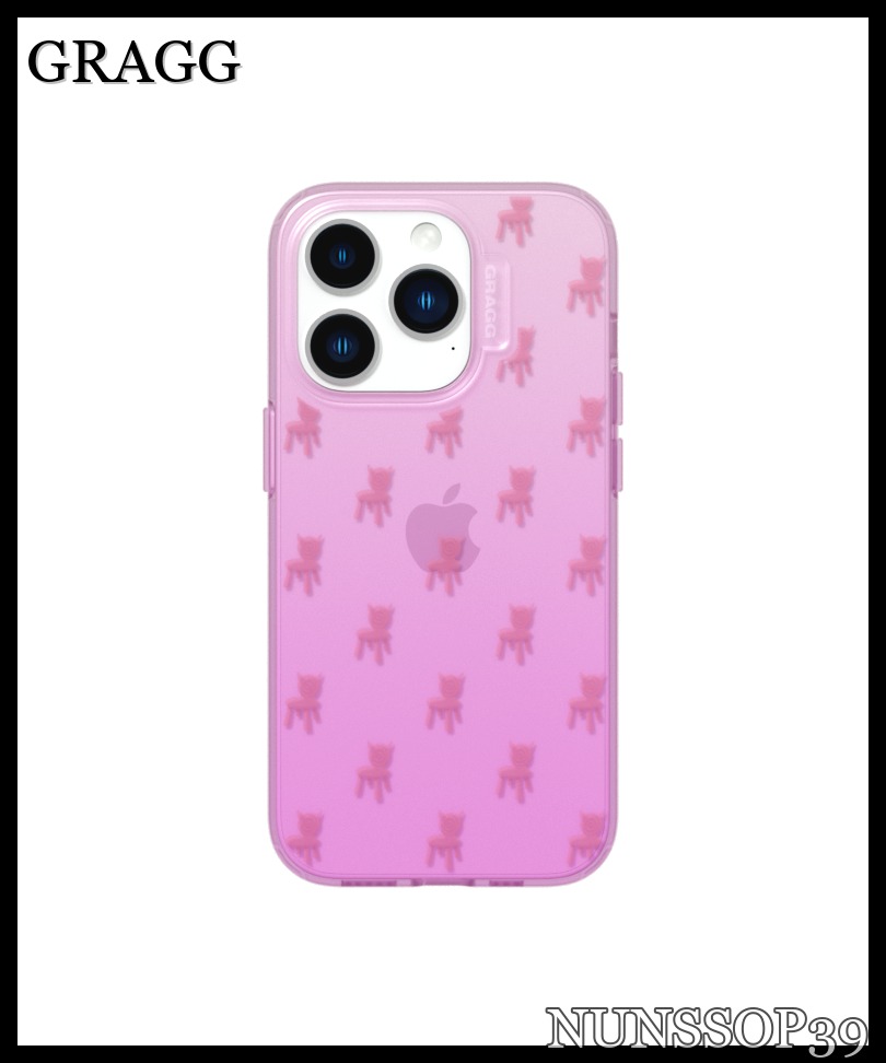 GRAGG DOUBLE SQUARE CASE-CLEAR PINK