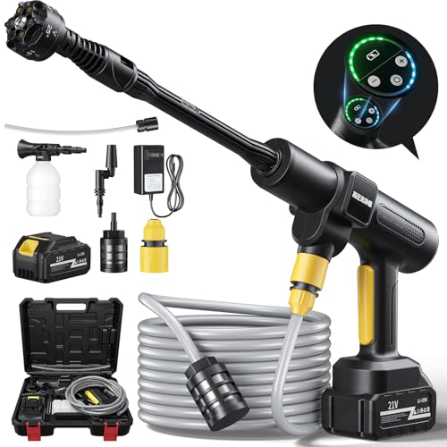 【2025新登場強化版】高圧洗浄機 コードレス 充電式 バッテリー式 洗車機 20000mAh マキタ互換バッテリー 残量表示 洗車店監修 750W 軽量 小型 自吸式 噴射距離10M 洗車 家庭用