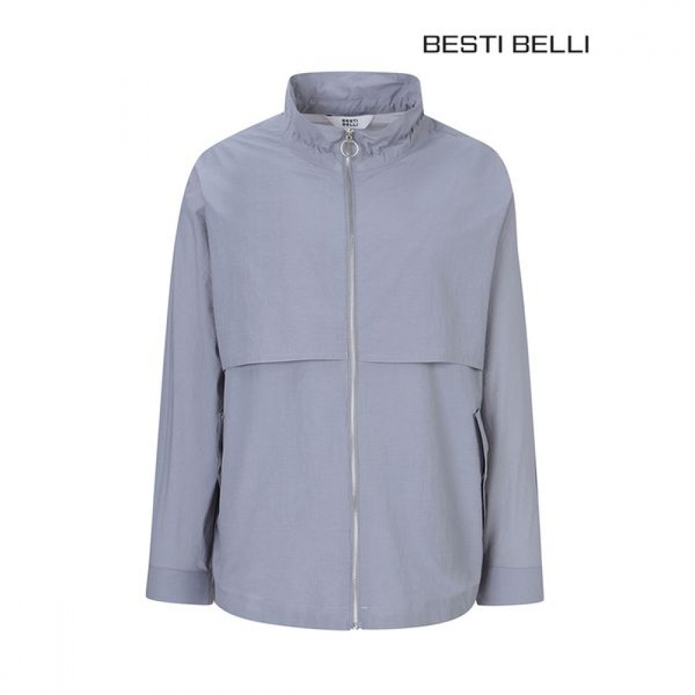 [ベスティバレー] ストリングハイネックジップアップジャンパーライトブルー BGMAD2175