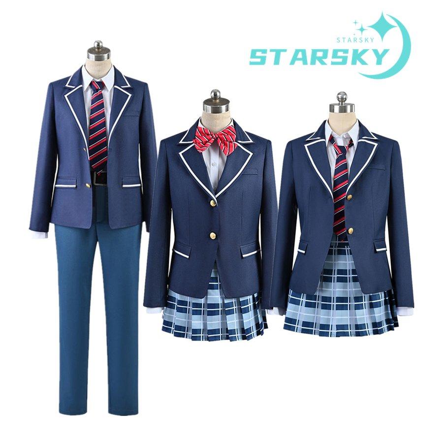 プロジェクトセカイカラフルステージ！神山高校制服　白石杏　草薙寧々 青柳冬弥　風　コスプレ衣装　コスチューム　服　ウィッグ 　ハロウィン