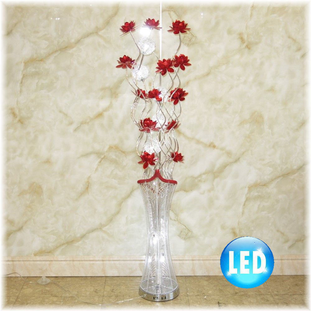 【LED付き！】新品 豪華 LED アルミ製 可愛い フロアスタンド フロアライト