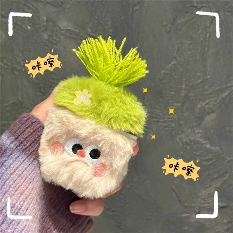 airpods3保護カバープロに適したぬいぐるみ刺繍のかわいい三つ編み表現apple第1/2世代シリコンイヤホンケース