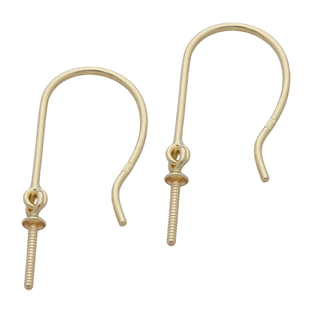 【KOHSAi】ツキサシ付き 2mm皿 フックピアス 2個ペア ピアスパーツ 0.7mmポスト 金具 アメリカンピアス 日本製 ハンドメイド アクセサリーパーツ K18 イエローゴールド