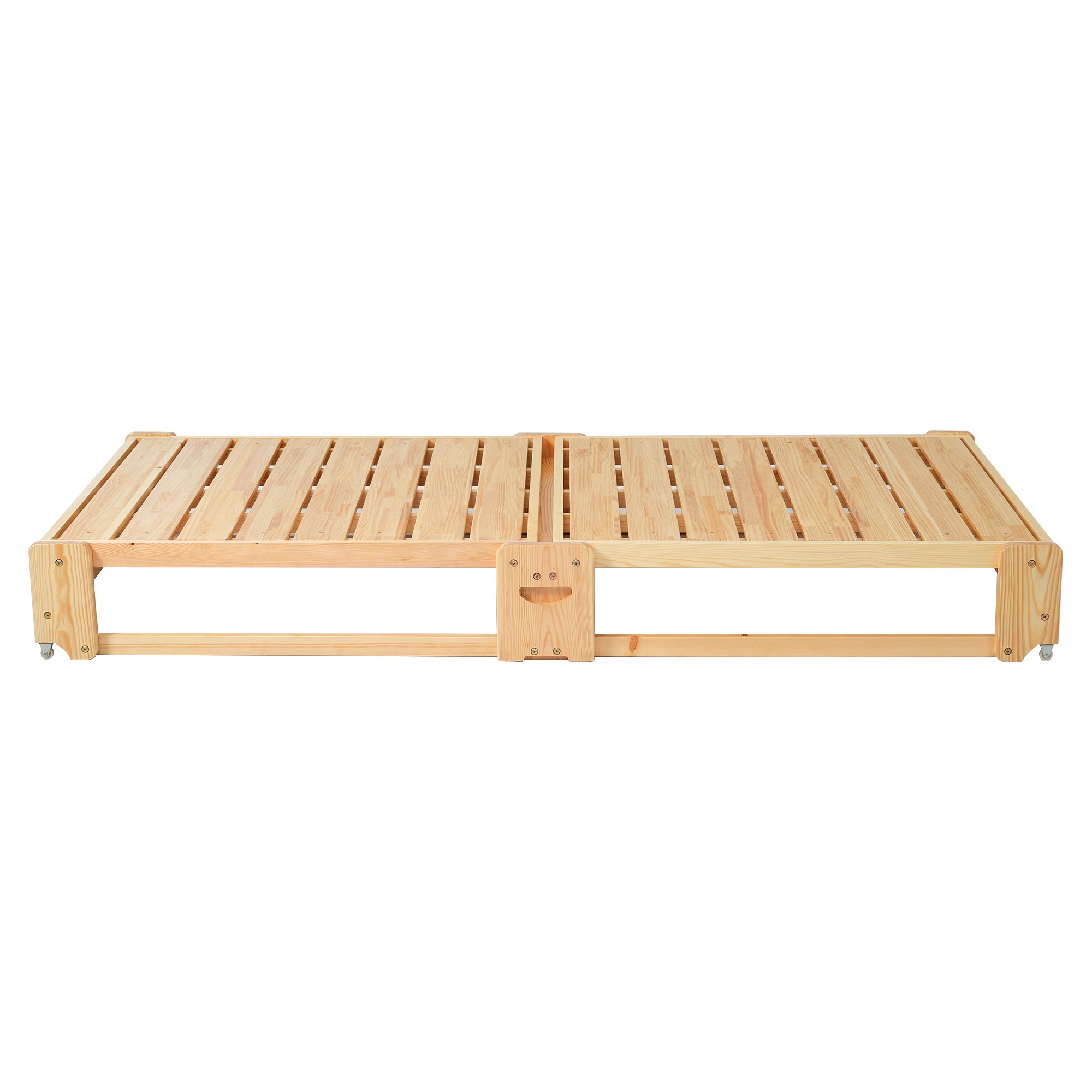 【新品】【 組立不要　完成品】木製ベッド 天然木 2way ディベッド 折り畳み ソファ ベッドフレーム すのこベッド リビング シングル ソファベッド 省スペース 来客用 ワンルーム スノコ ローベ