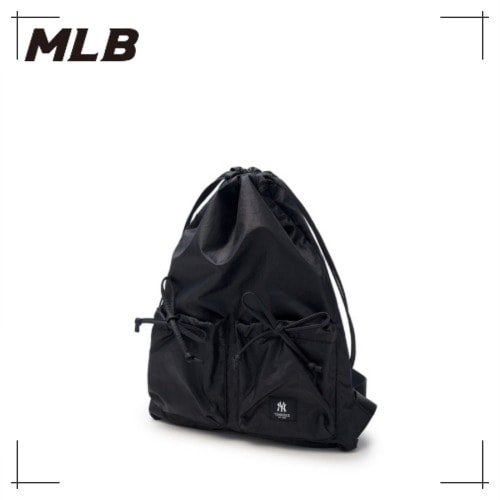 MLB公式正規品 ベーシックドローストリング バックパック NY (Black) ニューヨークヤンキース 男女兼用リュック・デイパック