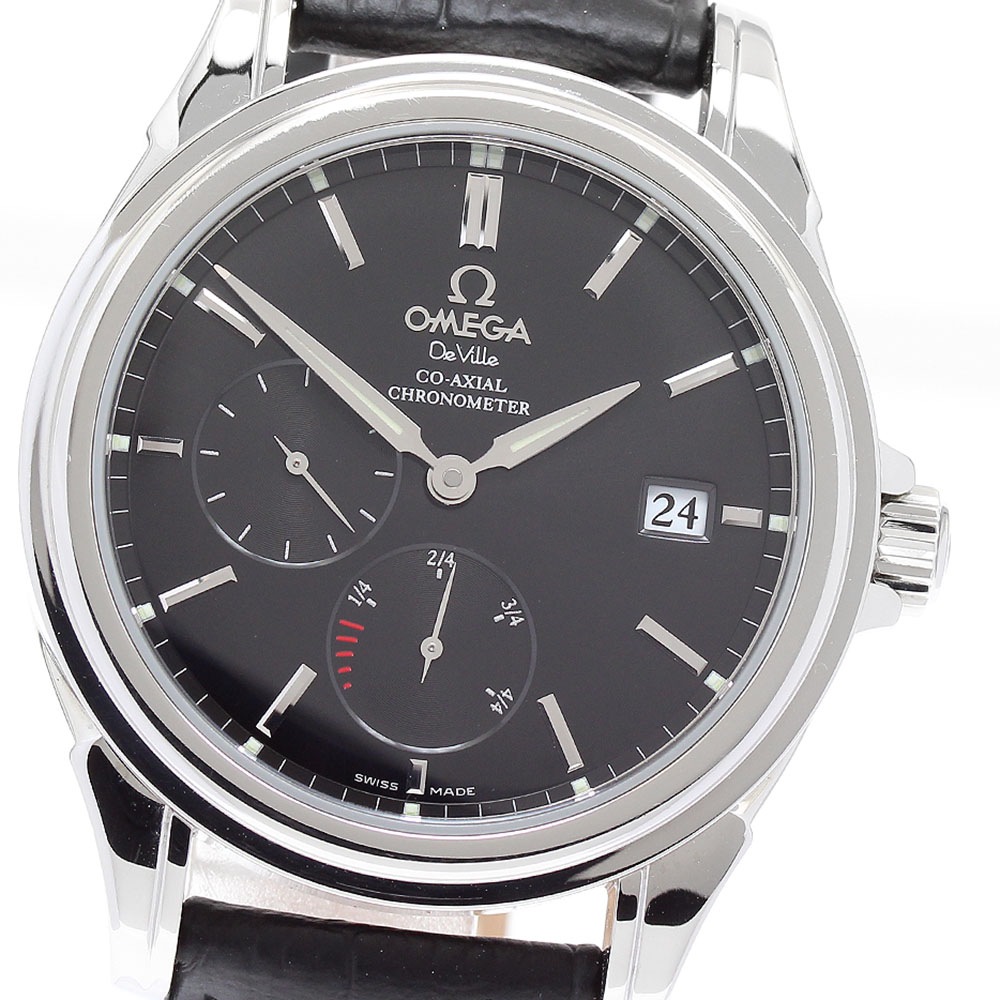 オメガ OMEGA 4832.51.31 デビル デイト コーアクシャル パワーリザーブ 自動巻き メンズ 保証書付き_895318【中古】