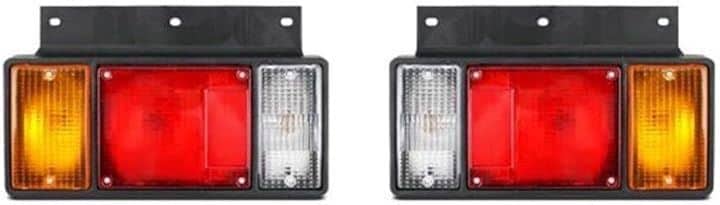 左右セット エルフ テールランプ 社外品 純正タイプ NEWエルフ PMエルフ 07エルフ いすゞ トラック(イエローレッドホワイト, 24V)