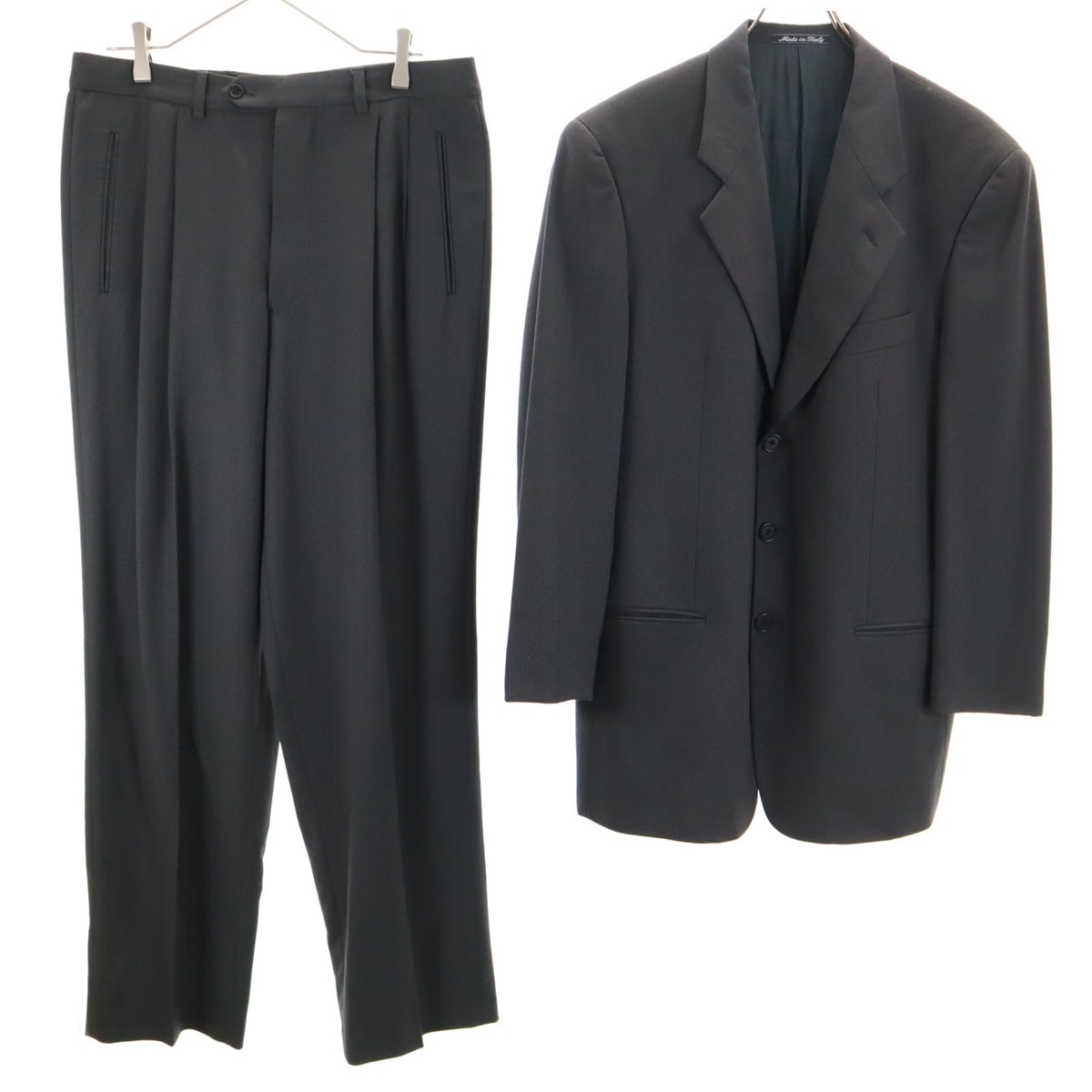イタリア製 スーツ 上下セットアップ 50/不明 グレー メンズ 古着