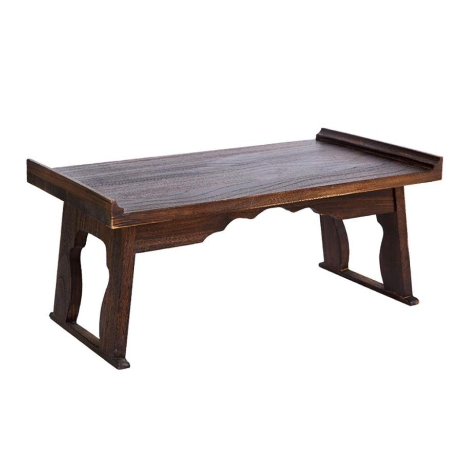 折りたたみ式テーブル和桐小コーヒーテーブル座卓ティーテーブルシンプルなポータブルローウィンドウテーブル (Size : 60X34X27CM)