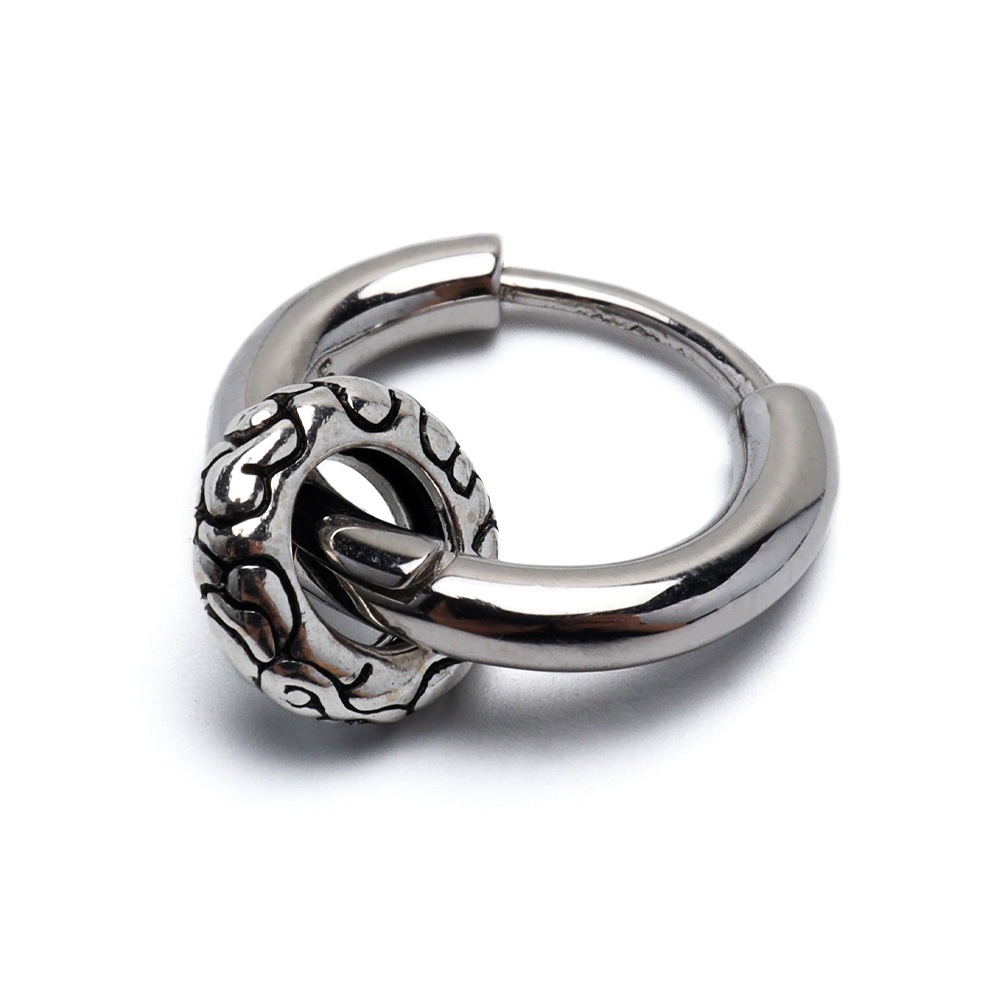 シルバー925 フープピアス スクロール [es415-es260-2mm]