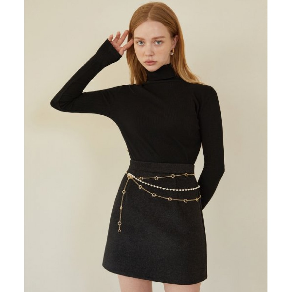 FREIHEIT (フライハイト) モダンダートミニスカート (チャコールブラック)