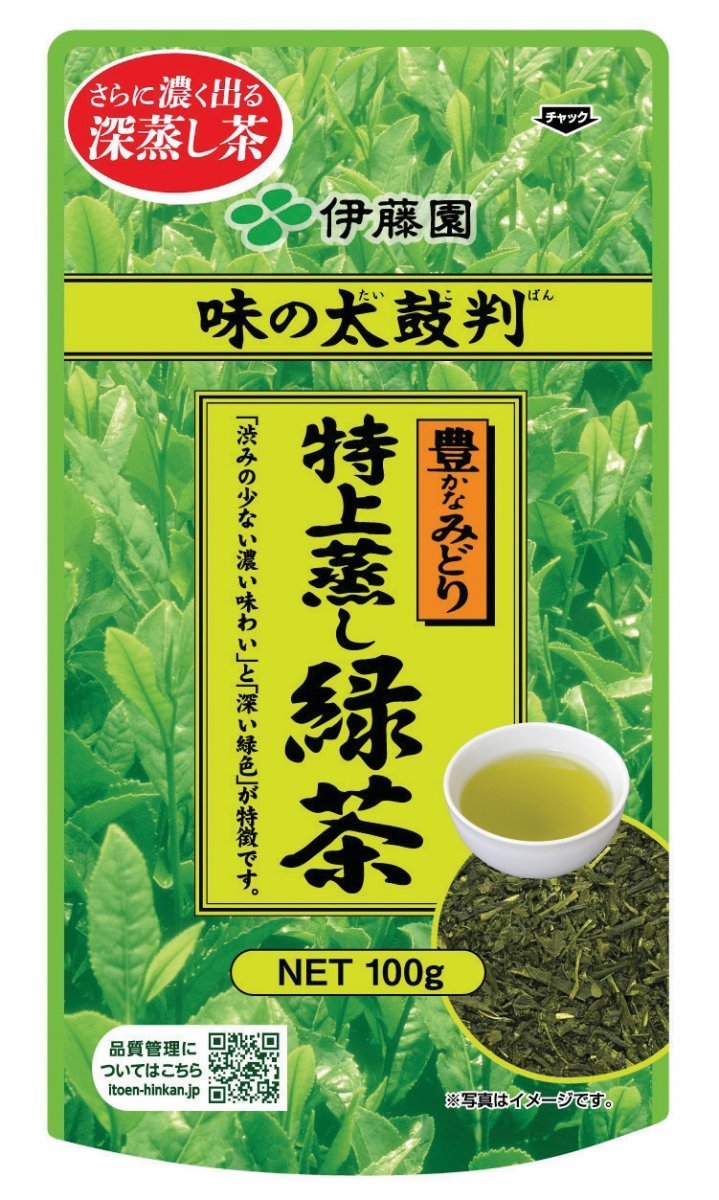 味の太鼓判 特上蒸し緑茶５００100g10個 伊藤園