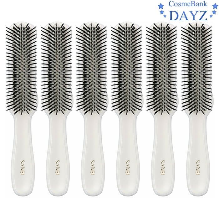 サンビー ブラシ LY-19 ホワイト 6点セット ヘアブラシ ヘアーブラシ