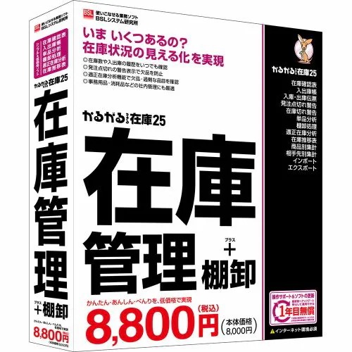 BSLシステム研究所 かるがるできる在庫25 在庫管理+棚卸 シリアル版