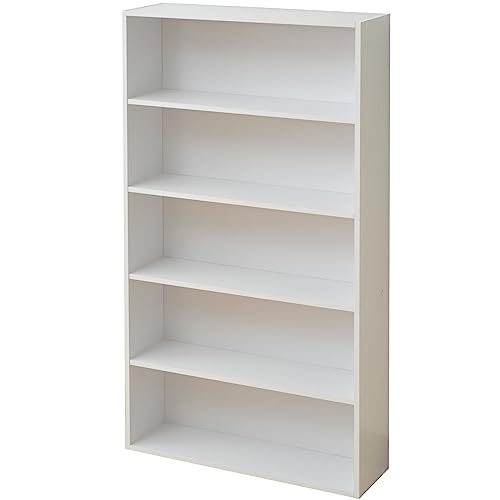 色：ホワイト サイズ：5段 山善(YAMAZEN) コミック収納ラック5段 ホワイト CMCR-11