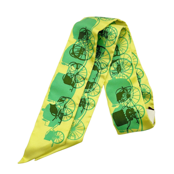 スカーフ ツイリー シルク100% 062455S リボンスカーフ シトリン×ミント×カーキ マフラー リボン ブランド 高級 アクセサリー 大人可愛い プレゼント ギフト【本物保証】 16,724円