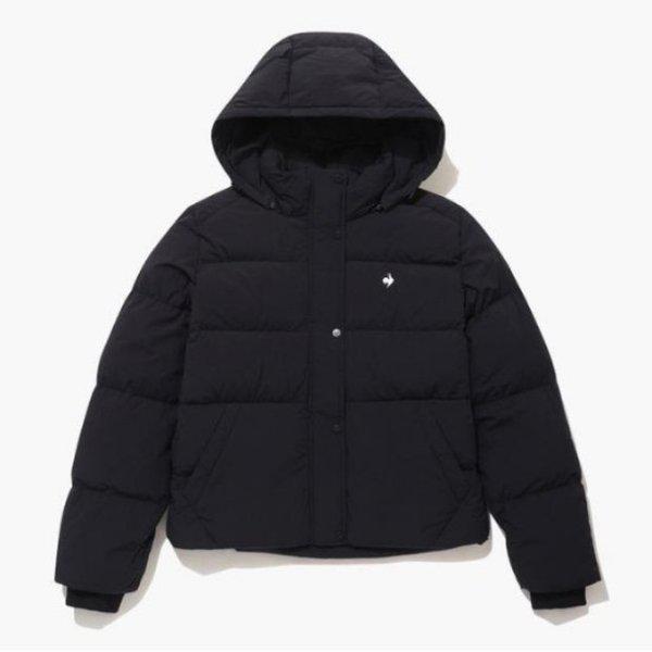 パディングKQF GP422LDJO1-BLCK 女性フード取り外し可能グースダウンスイングジャンパー/BLCK