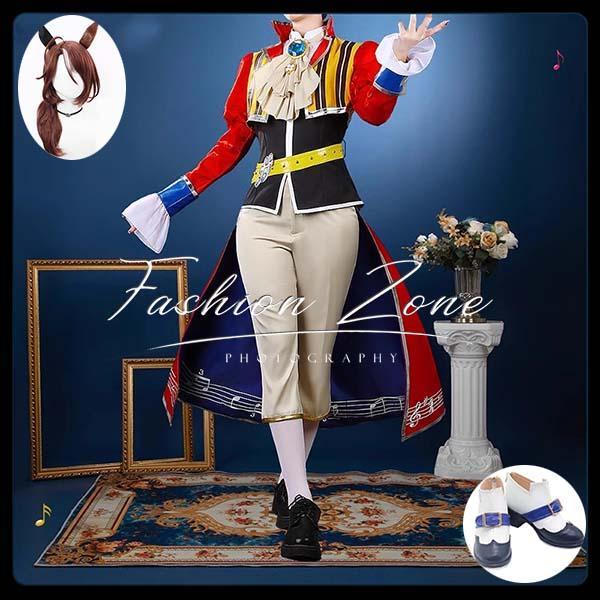 新作 ウマ娘 プリティーダービー 風 サウンズオブアース 勝負服 コスプレ衣装 ウィッグ 靴 cosplay ハロウィン 演出服 変装