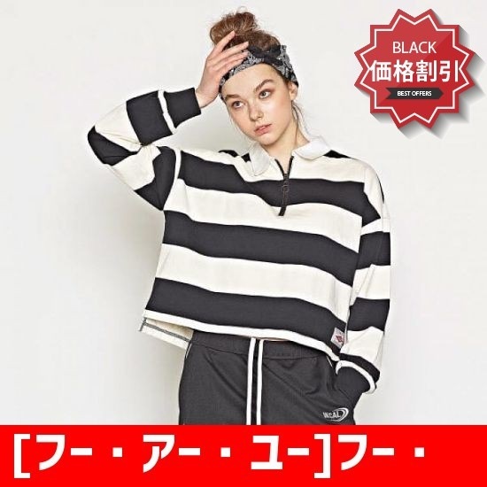 [フーアーユー]フーアーユー女性ダンカラクロップエリティWHHS82303F ティーシャツ / ソリッド/無知ティーシャツ / 韓国ファッション