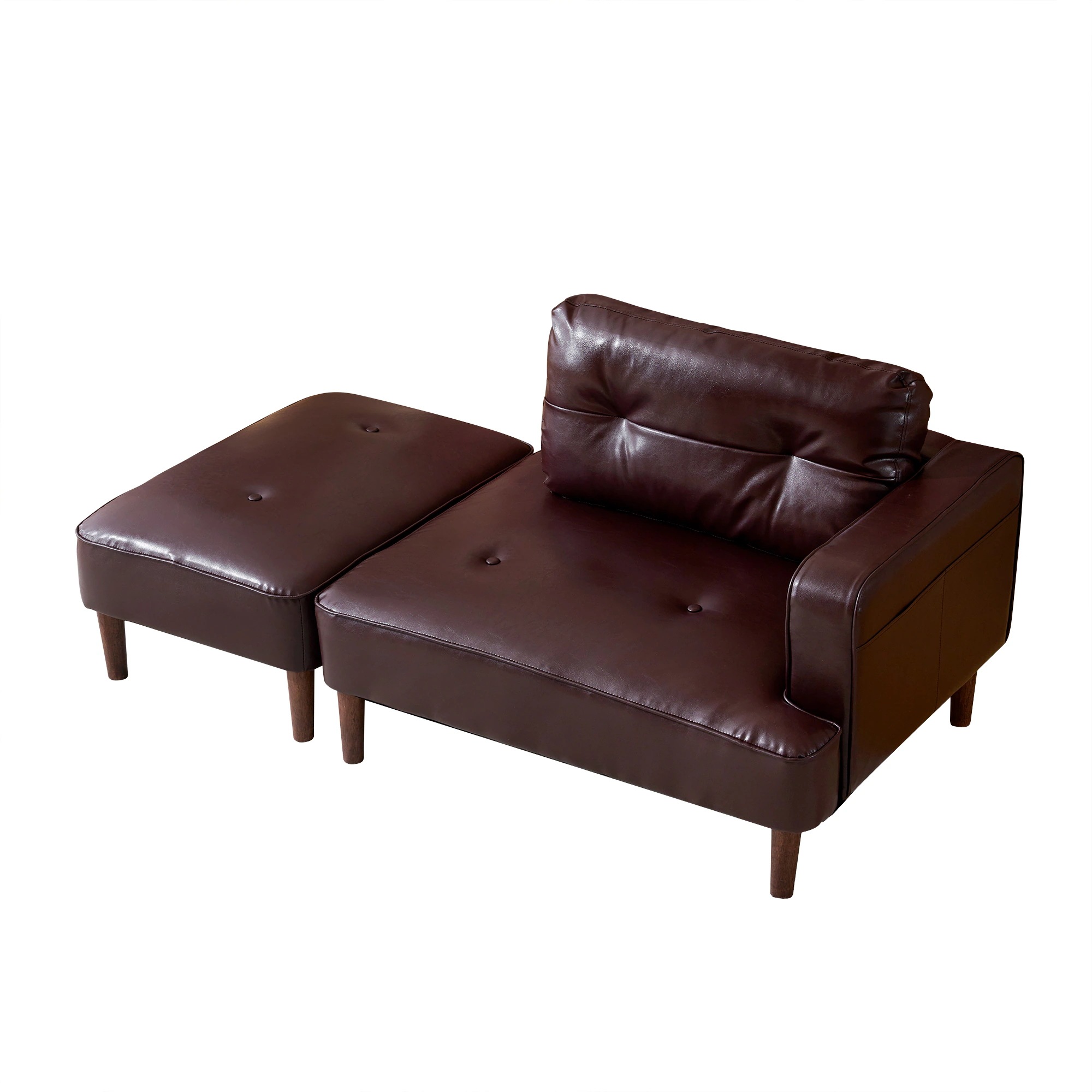 【167】2-3人掛けソファー Ｌ字ソファー　組み合わせ ソファ 多機能ソファベッド PUレザー カウチ 自由レイアウト ダイニングソファー オットマン コーナーソファー おしゃれ カウチソファ 5W