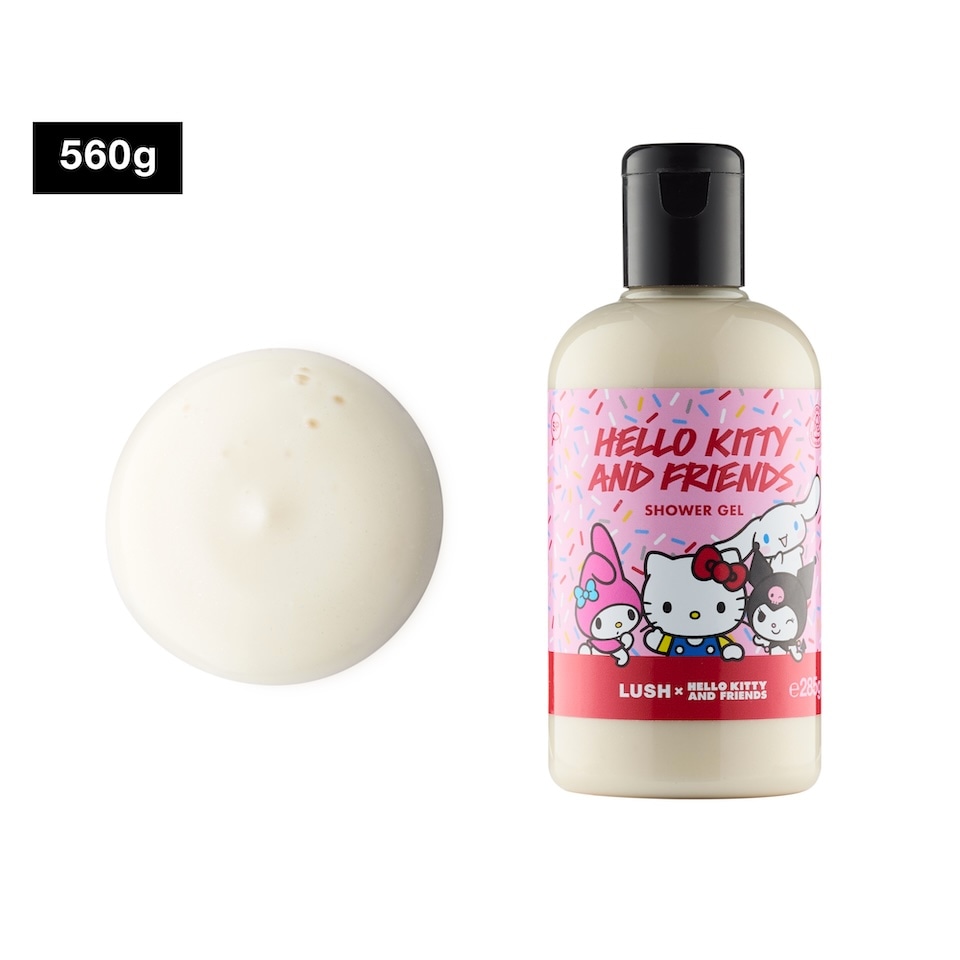 ハローキティ＆フレンズ 560g シャワージェル プレゼント バニラ グリセリン ハンドメイド ヴィーガン 自然派 コスメ