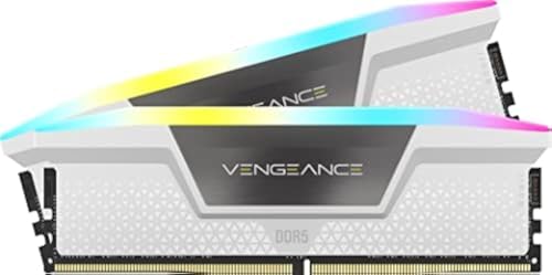 CORSAIR DDR5-6200MHz デスクトップPC用メモリ VENGEANCE RGB DDR5シリーズ (PC5-49600) 32GB [16GB×2枚] -ホワイト- CMH32G...