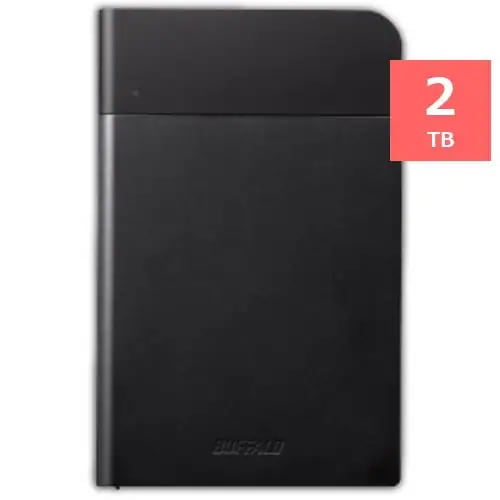 バッファロー HD-PZN2.0U3-B ICカード対応MILスペック 耐衝撃ボディー防雨防塵ポータブルHDD ブラック 2TB