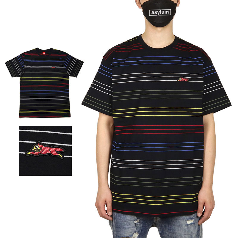 アイスクリーム Tシャツ ICE CREAM 半袖 ボーダー メンズ レディース ブランド 大きいサイズ おしゃれ 綿100% 黒
