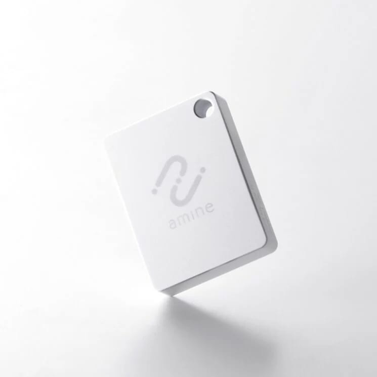 エレコム スマートタグ 紛失防止 小型 電池寿命最大5年 使い切りタイプ 防水・防塵 IP68 耐衝撃 アラーム機能付き 【 iPhone iPad の「探す」アプリ対応】 amine ホワイト LG