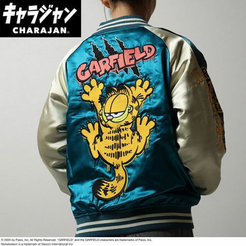 丸眞(マルシン) スカジャン(L) ガーフィールド クローマーク　男女兼用 キャラクター キャラジャン CHARAJAN 　3995002600