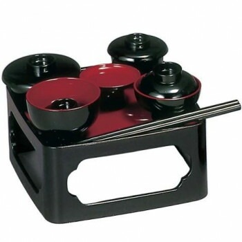 仏膳 7.0寸 黒（内朱） 4307700400011