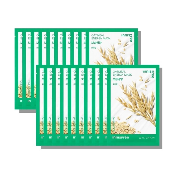 【Innisfree】 Oatmeal Energy Mask 22mL 20sheets (贈呈品なくなり次第予告なしで贈呈終了)