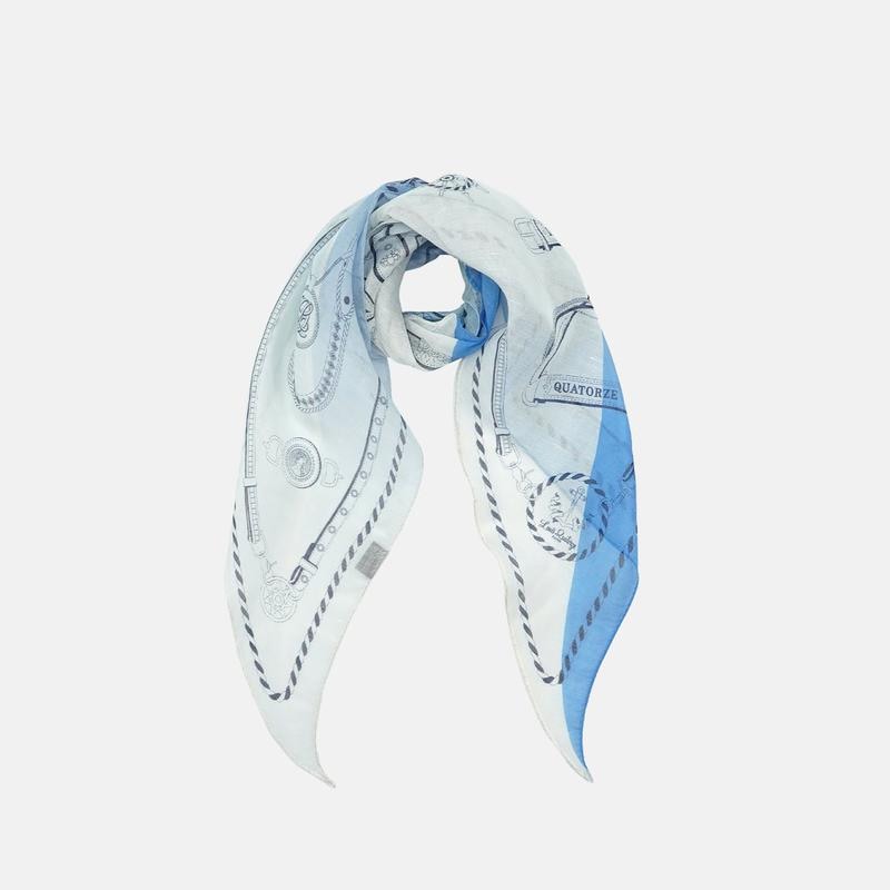 グラハスシルク麻ひし形スカーフ2GSD109