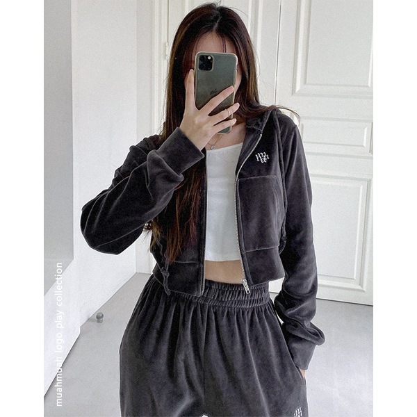 POINT VELVET TRAINING HOOD ZIPUP/ポイント ベルベット トレーニング フード ジップアップ