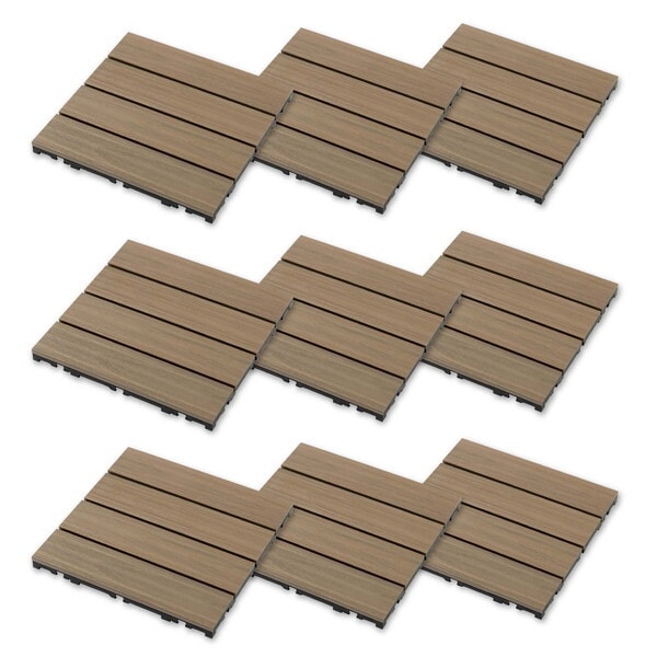 JBG-BPW/9S BU 敷くだけデッキ人工木WN 9枚組 メーカー直送