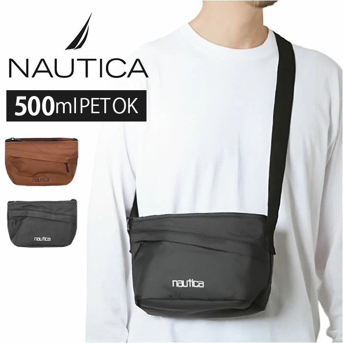 NAUTICA ノーティカ ショートバッグ 370-7013 通販 ミニショルダーバッグ ミニショルダー ミニバッグ ショルダーバック ショルダー 斜めかけ サコッシュバッグ ナイロン 横型 メンズ