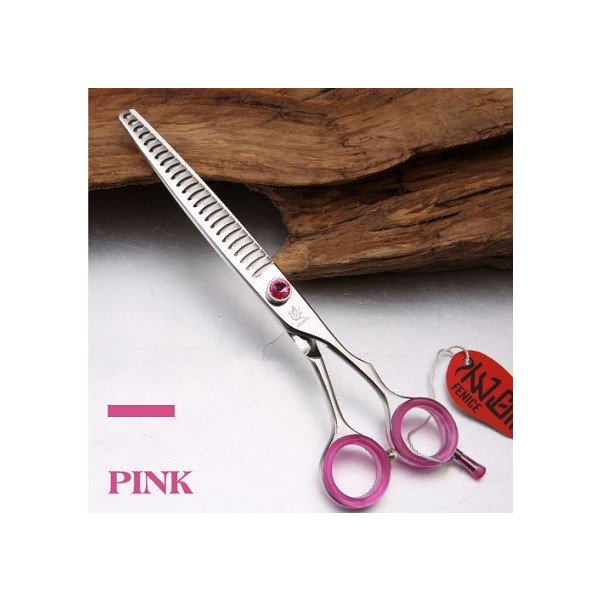フェニスプロフェッショナルJP440c 7.5インチペット犬グルーミングはさみ間伐鋏間伐率約75％ Pink 7 point 5 inch