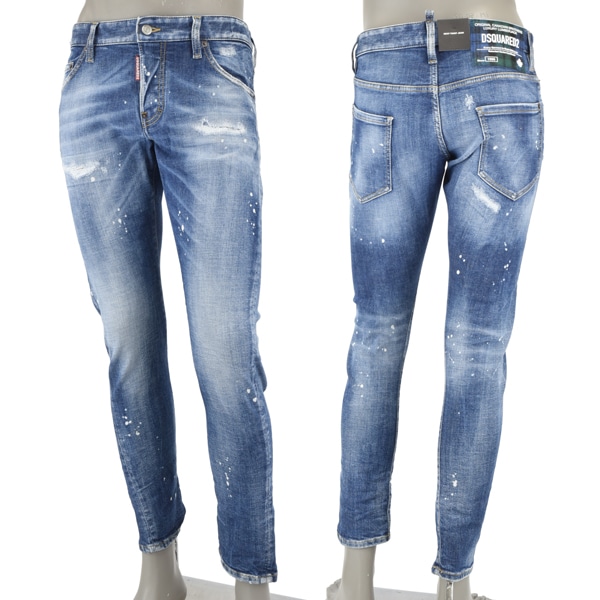 DSQUARED2 ディースクエアード MEDIUM HERITAGE RAMMEDS WASH SEXY TWIST JEAN /S74LB1587 S30872 470