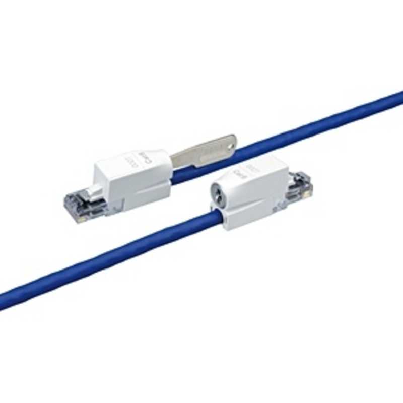 プリンストン　カテゴリー6対応 LANケーブル 鍵付き (ブルー5.0m)　PTCLP6BU5