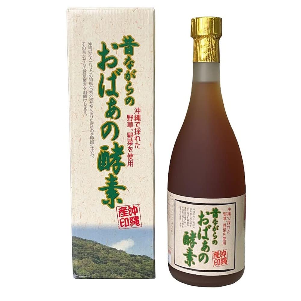 全国送料無料！ 昔ながらのおばぁの酵素 720ml×1本 スクワラン本舗 沖縄のおばあの知恵 野草・野菜・果物を自然発酵させた酵素飲料