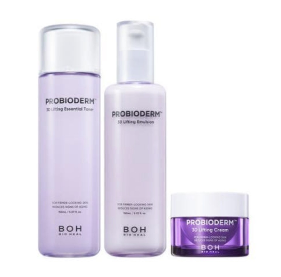 バイオヒルボ プロバイオダム 3D リフティング スキンケア 2点セット (エッセンシャル トナー 150ml + エマルジョン 150ml + リフティングクリーム 15ml)